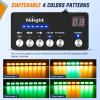 Nilight 162 LED Traffic Advisor Strobe Light Bar 2-in-1 Purple White Emergency Warning Hazard Lights with Controller 4 Switchable Color 36 Flash Pattern for Trucks Cars Tow Plow Construction Vehicles(Amber Green)