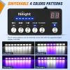 Nilight 162 LED Traffic Advisor Strobe Light Bar 2-in-1 Purple White Emergency Warning Hazard Lights with Controller 4 Switchable Color 36 Flash Pattern for Trucks Cars Tow Plow Construction Vehicles(Purple White)