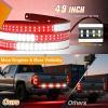 Nilight 48 Inch Truck Tailgate Strobe Light Strip Tail Emergency Bar Rear Window Warning Lamp Ultra-Bright Double Row 288 LED for Pickup Trailers Construction Vehicles Car SUV, Green White(49″ Tailgate Strobe w/ Controller Red White)