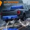 Nilight 48 Inch Truck Tailgate Strobe Light Strip Tail Emergency Bar Rear Window Warning Lamp Ultra-Bright Double Row 288 LED for Pickup Trailers Construction Vehicles Car SUV, Green White(48″ Tailgate Strobe Blue)
