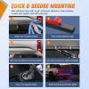Nilight 48 Inch Truck Tailgate Strobe Light Strip Tail Emergency Bar Rear Window Warning Lamp Ultra-Bright Double Row 288 LED for Pickup Trailers Construction Vehicles Car SUV, Green White(49″ Tailgate Strobe w/ Controller Red Blue)