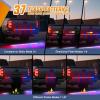 Nilight 48 Inch Truck Tailgate Strobe Light Strip Tail Emergency Bar Rear Window Warning Lamp Ultra-Bright Double Row 288 LED for Pickup Trailers Construction Vehicles Car SUV, Green White(49″ Tailgate Strobe w/ Controller Red Blue)