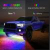 Nilight 48 Inch Truck Tailgate Strobe Light Strip Tail Emergency Bar Rear Window Warning Lamp Ultra-Bright Double Row 288 LED for Pickup Trailers Construction Vehicles Car SUV, Green White(6Pcs RGB-IC Underglow Light)