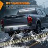 Nilight 48 Inch Truck Tailgate Strobe Light Strip Tail Emergency Bar Rear Window Warning Lamp Ultra-Bright Double Row 288 LED for Pickup Trailers Construction Vehicles Car SUV, Green White(48″ Tailgate Strobe White)