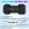 Nilight 48 Inch Truck Tailgate Strobe Light Strip Tail Emergency Bar Rear Window Warning Lamp Ultra-Bright Double Row 288 LED for Pickup Trailers Construction Vehicles Car SUV, Green White(6Pcs RGB Underglow Light)