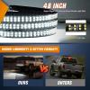 Nilight 48 Inch Truck Tailgate Strobe Light Strip Tail Emergency Bar Rear Window Warning Lamp Ultra-Bright Double Row 288 LED for Pickup Trailers Construction Vehicles Car SUV, Green White(48″ Tailgate Strobe White)