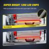 Nilight 48 Inch Truck Tailgate Strobe Light Strip Tail Emergency Bar Rear Window Warning Lamp Ultra-Bright Double Row 288 LED for Pickup Trailers Construction Vehicles Car SUV, Green White(60″ Aluminum Frame Tailgate Light Bar)
