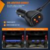 Nilight 48 Inch Truck Tailgate Strobe Light Strip Tail Emergency Bar Rear Window Warning Lamp Ultra-Bright Double Row 288 LED for Pickup Trailers Construction Vehicles Car SUV, Green White(48″ Tailgate Strobe Blue)