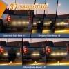 Nilight 48 Inch Truck Tailgate Strobe Light Strip Tail Emergency Bar Rear Window Warning Lamp Ultra-Bright Double Row 288 LED for Pickup Trailers Construction Vehicles Car SUV, Green White(49″ Tailgate Strobe w/ Controller Amber White)