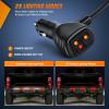 Nilight 48 Inch Truck Tailgate Strobe Light Strip Tail Emergency Bar Rear Window Warning Lamp Ultra-Bright Double Row 288 LED for Pickup Trailers Construction Vehicles Car SUV, Green White(48″ Tailgate Strobe Red White)