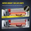 Nilight 48 Inch Truck Tailgate Strobe Light Strip Tail Emergency Bar Rear Window Warning Lamp Ultra-Bright Double Row 288 LED for Pickup Trailers Construction Vehicles Car SUV, Green White(48″ Aluminum Frame Tailgate Light Bar)