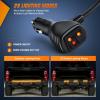 Nilight 48 Inch Truck Tailgate Strobe Light Strip Tail Emergency Bar Rear Window Warning Lamp Ultra-Bright Double Row 288 LED for Pickup Trailers Construction Vehicles Car SUV, Green White(48″ Tailgate Strobe Amber)