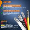 Nilight 4PCS 24LED Emergency Strobe lights 12V 24V White Surface Mount Grille Hazard Safety Warning Light Sync Feature Side Flashing Marker Flash for Car Truck Campers(Amber White)
