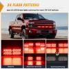 Nilight 4PCS 24LED Emergency Strobe lights 12V 24V White Surface Mount Grille Hazard Safety Warning Light Sync Feature Side Flashing Marker Flash for Car Truck Campers(Red)