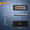 Nilight 4PCS 24LED Emergency Strobe lights 12V 24V White Surface Mount Grille Hazard Safety Warning Light Sync Feature Side Flashing Marker Flash for Car Truck Campers(Red w/Controller)