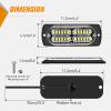 Nilight 4PCS 24LED Emergency Strobe lights 12V 24V White Surface Mount Grille Hazard Safety Warning Light Sync Feature Side Flashing Marker Flash for Car Truck Campers(White)