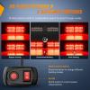 Nilight 4PCS 24LED Emergency Strobe lights 12V 24V White Surface Mount Grille Hazard Safety Warning Light Sync Feature Side Flashing Marker Flash for Car Truck Campers(Red w/Controller)
