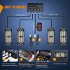 Nilight 4PCS 24LED Emergency Strobe lights 12V 24V White Surface Mount Grille Hazard Safety Warning Light Sync Feature Side Flashing Marker Flash for Car Truck Campers(Amber White w/Controller)