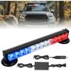 Nilight 12LED Wireless Emergency Strobe Light Red White Blue 14” Magnetic Mount Mini Light Bar 12V Rooftop Powered Hazard Warning Flashing Lights for Car Truck Trailer Snow Plow Construction Vehicles(Red White Blue)