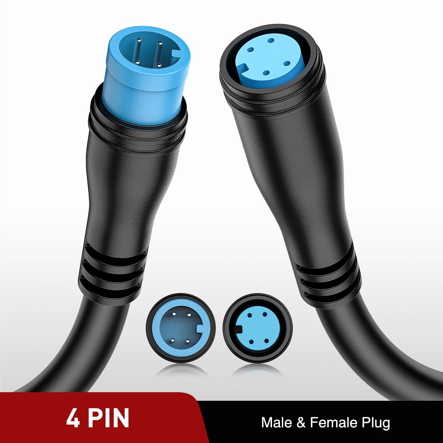 image:imageNilight 2 Pack 5FT 4 Pin Extension Cable Cord for 4PCS Car Underglow Neon Accent Strip Lights 252 LEDs RGB 8 Color Wire Harness 5 Feet Underglow Light Extension Wire Plug and Play