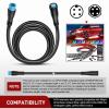 Nilight 2 Pack 5FT 4 Pin Extension Cable Cord for 4PCS Car Underglow Neon Accent Strip Lights 252 LEDs RGB 8 Color Wire Harness 5 Feet Underglow Light Extension Wire Plug and Play