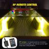 Nilight 4Pcs 12inch LED Grille Lights 72 LEDs RGB Multi Color Exterior Lighting Kit with Sound Active Function and Wireless Remote Control for Cars Van SUV Truck(2Pcs RGB Bed Strip)