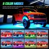 Nilight 4Pcs 12inch LED Grille Lights 72 LEDs RGB Multi Color Exterior Lighting Kit with Sound Active Function and Wireless Remote Control for Cars Van SUV Truck(4Pcs Underglow Light Strip)
