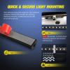 Nilight 4Pcs 12inch LED Grille Lights 72 LEDs RGB Multi Color Exterior Lighting Kit with Sound Active Function and Wireless Remote Control for Cars Van SUV Truck(2Pcs RGB Bed Strip)