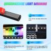 Nilight 4Pcs 12inch LED Grille Lights 72 LEDs RGB Multi Color Exterior Lighting Kit with Sound Active Function and Wireless Remote Control for Cars Van SUV Truck(2Pcs RGBIC Bed Strip -APP)