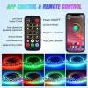 Nilight 4Pcs 12inch LED Grille Lights 72 LEDs RGB Multi Color Exterior Lighting Kit with Sound Active Function and Wireless Remote Control for Cars Van SUV Truck(2Pcs RGBIC Bed Strip -APP)