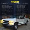 Nilight Headlight Dimmer Switch Compatible with 1999 2000 2001 2002 Suburban Tahoe GMC Sierra 1500 2500 Chevy Silverado 3500 with Yellowish LED Light(Chevy/GMC CK 1995-1999)