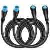 Nilight 2 Pack 5FT 4 Pin Extension Cable Cord for 4PCS Car Underglow Neon Accent Strip Lights 252 LEDs RGB 8 Color Wire Harness 5 Feet Underglow Light Extension Wire Plug and Play