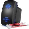 Nilight Bunny Burners Rocker Switch Led Light Bar 5 Pin Laser On Off SPST Switches 20A/12V 10A/24V Blue with Jumper Wires Set for Cars Trucks Boats ATVs UTVs RVs(Front Differential Lock)