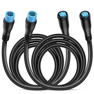 Nilight 2 Pack 5FT 4 Pin Extension Cable Cord for 4PCS Car Underglow Neon Accent Strip Lights 252 LEDs RGB 8 Color Wire Harness 5 Feet Underglow Light Extension Wire Plug and Play