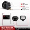 Nilight 12PCS Round Rocker Switches 12V 24V 20A Yellow LED Toggle swtiches SPST 3 Pin 2 Position for Car Truck Vehicle Boat Marine Rocker On Off Control(Red LED Switch + Switch Holder)
