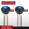 Nilight 12PCS Round Rocker Switches 12V 24V 20A Yellow LED Toggle swtiches SPST 3 Pin 2 Position for Car Truck Vehicle Boat Marine Rocker On Off Control(Waterproof Switch + Switch Holder)