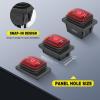 Nilight 6PCS 5PIN SPST Rocker Switches with 6 Sets Jumper Wires Set 20A/12V 10A/24V On/Off Toggle Switches with Night Glow Sticker for Trucks Boats Auto Motorcycles,2 Years Warranty (90131F) , Blue(On Off On 2PCS)