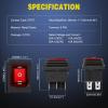 Nilight 6PCS 5PIN SPST Rocker Switches with 6 Sets Jumper Wires Set 20A/12V 10A/24V On/Off Toggle Switches with Night Glow Sticker for Trucks Boats Auto Motorcycles,2 Years Warranty (90131F) , Blue(On Off On 2PCS)