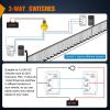 Nilight 6PCS 5PIN SPST Rocker Switches with 6 Sets Jumper Wires Set 20A/12V 10A/24V On/Off Toggle Switches with Night Glow Sticker for Trucks Boats Auto Motorcycles,2 Years Warranty (90131F) , Blue(3-Way Switch 2PCS)