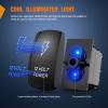 Nilight LED Light Bar Rocker Switch Holder Panel Switch Holder Housing Kit ABS Plastic Black Automotive Mount Toggle Switch Housing,1PCS Switch Panel (90011A)(12 VOLT POWER)