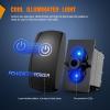 Nilight LED Light Bar Rocker Switch Holder Panel Switch Holder Housing Kit ABS Plastic Black Automotive Mount Toggle Switch Housing,1PCS Switch Panel (90011A)(Power)