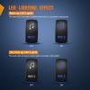 Nilight LED Light Bar Rocker Switch Holder Panel Switch Holder Housing Kit ABS Plastic Black Automotive Mount Toggle Switch Housing,1PCS Switch Panel (90011A)(Music)