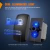 Nilight Light Rocker Switch Led Bar 5 Pin Laser On Off SPST Switches 20A/12V 10A/24V Blue with Jumper Wires Set for Cars Trucks Boats ATVs UTVs RVs(FUEL PUMP)