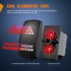 Nilight Light Rocker Switch Led Bar 5 Pin Laser On Off SPST Switches 20A/12V 10A/24V Blue with Jumper Wires Set for Cars Trucks Boats ATVs UTVs RVs(HAZARD WARNING)