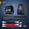 Nilight Light Rocker Switch Led Bar 5 Pin Laser On Off SPST Switches 20A/12V 10A/24V Blue with Jumper Wires Set for Cars Trucks Boats ATVs UTVs RVs(LED WHEEL LIGHT)