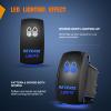 Nilight Light Rocker Switch Led Bar 5 Pin Laser On Off SPST Switches 20A/12V 10A/24V Blue with Jumper Wires Set for Cars Trucks Boats ATVs UTVs RVs(REVERSE LIGHTS)