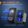 Nilight Light Rocker Switch Led Bar 5 Pin Laser On Off SPST Switches 20A/12V 10A/24V Blue with Jumper Wires Set for Cars Trucks Boats ATVs UTVs RVs(WATER PUMP)