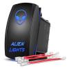 Nilight Light Rocker Switch Led Bar 5 Pin Laser On Off SPST Switches 20A/12V 10A/24V Blue with Jumper Wires Set for Cars Trucks Boats ATVs UTVs RVs(ALIEN LIGHTS)
