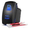 Nilight Light Rocker Switch Led Bar 5 Pin Laser On Off SPST Switches 20A/12V 10A/24V Blue with Jumper Wires Set for Cars Trucks Boats ATVs UTVs RVs(FUEL PUMP)