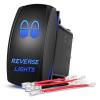 Nilight Light Rocker Switch Led Bar 5 Pin Laser On Off SPST Switches 20A/12V 10A/24V Blue with Jumper Wires Set for Cars Trucks Boats ATVs UTVs RVs(REVERSE LIGHTS)